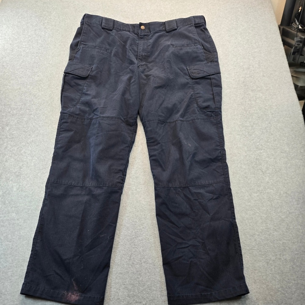5.11 Tactical Series Mens Cargo Pants Navy Blue Ripstop 42x32 Utility Workwear